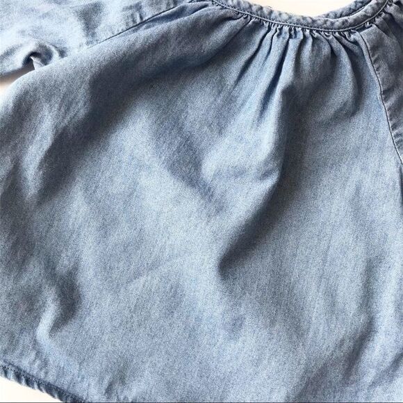 Old Navy chambray bell sleeve top GUC  6-12 months - Picture 2 of 3